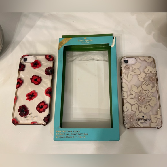 kate spade Accessories - 2 Kate Spade iPhone SE 6 6s 7 8 cases - Floral Bling 🌸